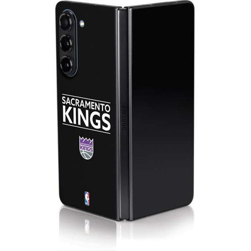 NBA Sacramento Kings Standard - Black Galaxy Z Fold5 5G Skin